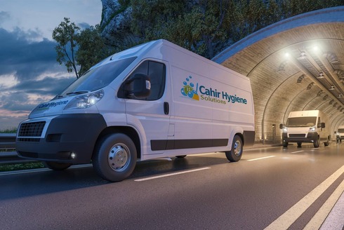 Cahir Hygiene cleaning vans on the road