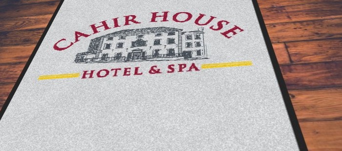 Customised Door Mat with Cahir House hotel logo printed on it
